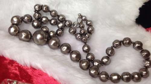 Necklace - MINK  Graduating Pearls Simulated LOOK At My BUY NOW LISTINGS NO WAITING