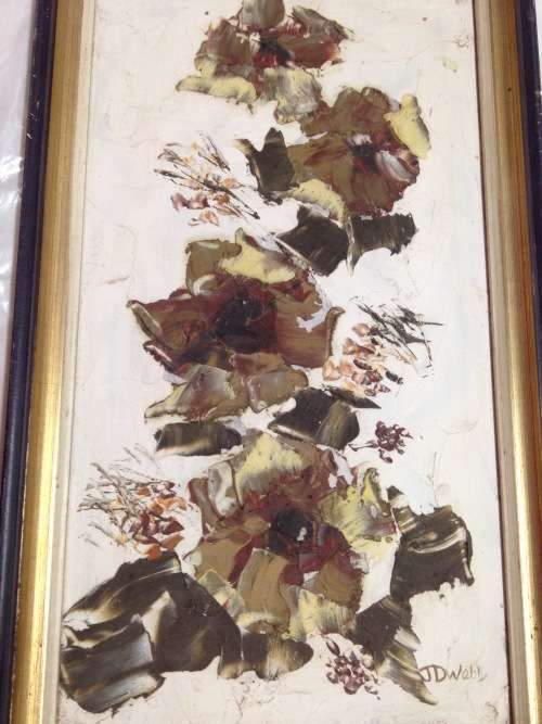 EXQUISITE**Oil on board Oriental style Floral LOOK At My BUY NOW LISTINGS NO WAITING