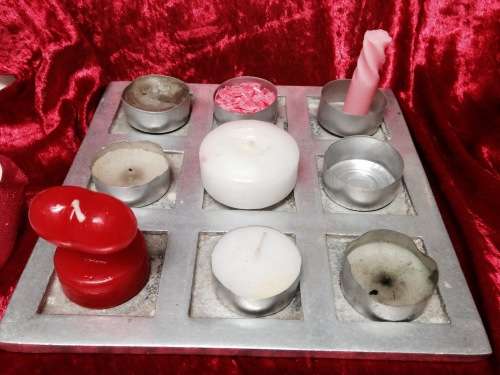 Candle holder metal tray *candles not included *GREAT COUNTRyHOMeDECOR*L@@katMY*BUYNOW*NO WAITING*