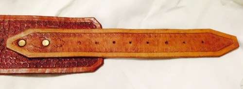 LEATHER HOLSTER has loop fire cartridge loopbelt to hold 4inch revolver made in Spain