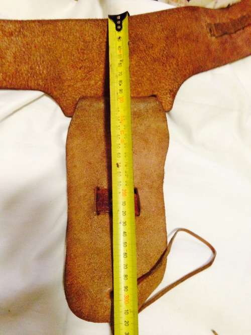 LEATHER HOLSTER has loop fire cartridge loopbelt to hold 4inch revolver made in Spain