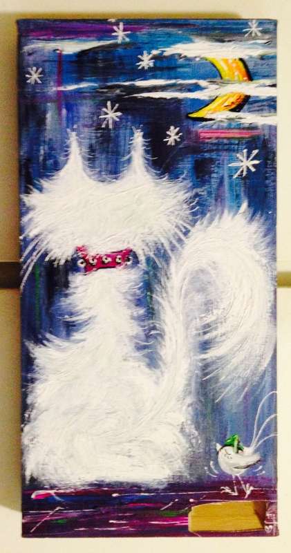 Cat Painting - FAB Colours PRETTY LOOK At My BUY NOW LISTINGS NO WAITING