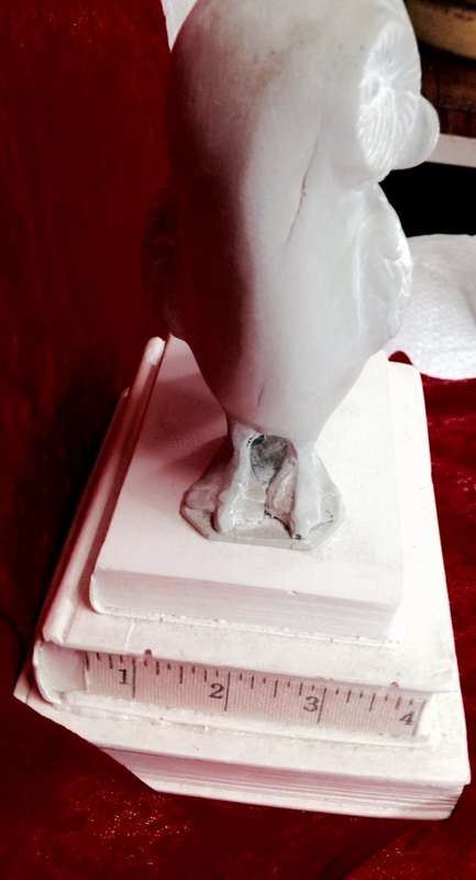 OWL FIGURINE Soap Stone Carved Weight 1.418kgs