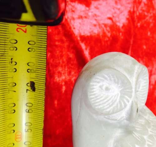 OWL FIGURINE Soap Stone Carved Weight 1.418kgs