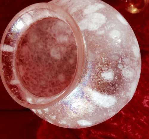 VASE- frosted stippled Pink .....very pretty