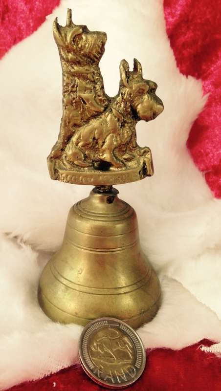 BRASS BELL  2 SCOTTIE DOGS height weight 234 grams 12 cm LOOK At All My BUY NOW LISTINGS NO WAITING