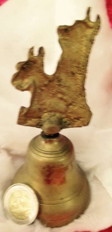 BRASS BELL  2 SCOTTIE DOGS height weight 234 grams 12 cm LOOK At All My BUY NOW LISTINGS NO WAITING