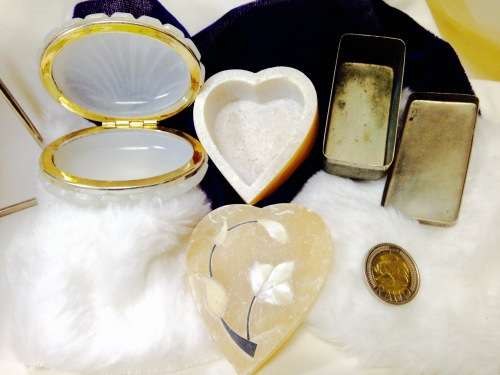 3 Boxes  Soap Stone +Metal + Acrylic