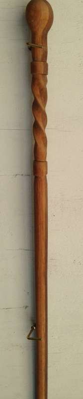 1 WALKING STICK Black wood Barley twist Look at my Buy Now items No Waiting