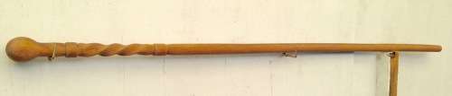 1 WALKING STICK Black wood Barley twist Look at my Buy Now items No Waiting