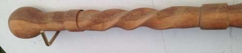 1 WALKING STICK Black wood Barley twist Look at my Buy Now items No Waiting