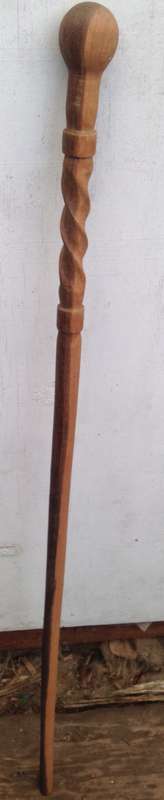 1 WALKING STICK Black wood Barley twist Look at my Buy Now items No Waiting