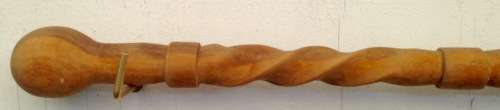 1 WALKING STICK Black wood Barley twist Look at my Buy Now items No Waiting