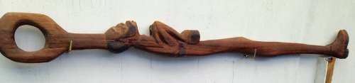 Walking Stick Man Facial details +boot bottom hand carved Look at my Buy Now listings No Waiting