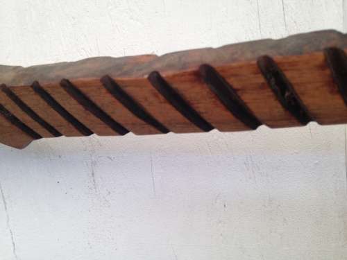 Walking Stick Snake Zig Zag bottom flat rungs hand Carved Look at my Buy Now listings No Waiting