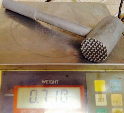 1 Metal Hammer meat tenderiser Metal solid w700grm