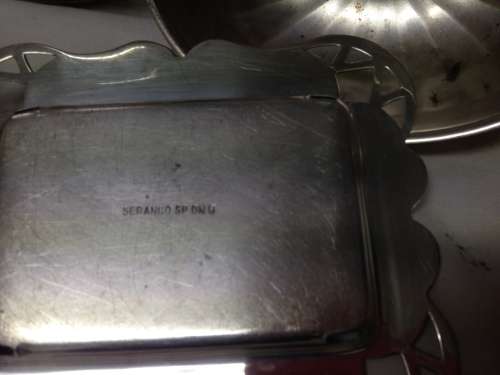 EPNS James DixonT Pot +SHell hinged Butter dish+glass+Dome lid +Square base