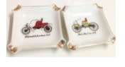 ASHTRAYs - 2  Ceramic old Cars on  LOOK At My BUY NOWitemsNO WAITING