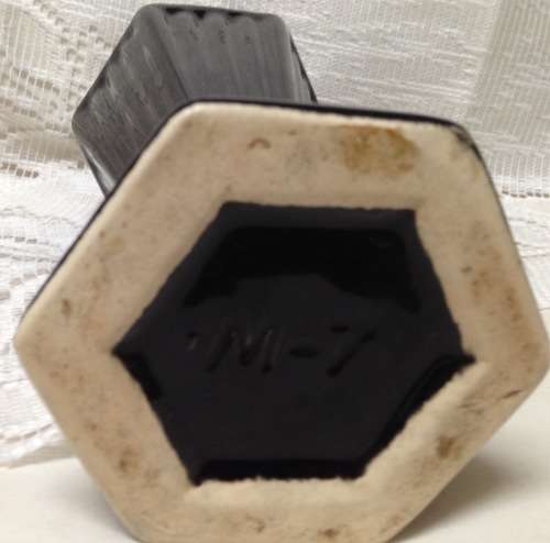 VASE CERAMIC Stylized by Hexagonal and Verticle Rib LOOK At My BUY NOW LISTINGS NO WAITING
