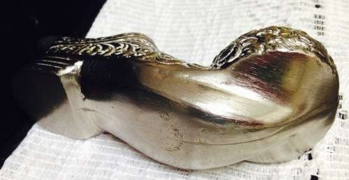 EXQUISITE NOVELTY Ashtray Shoe Embossed Metal
