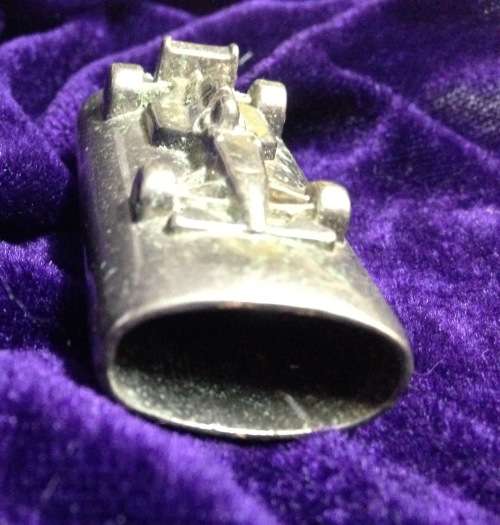 Rare* Novelty *Car Shape Lighter Holder RENAULT silver tone
