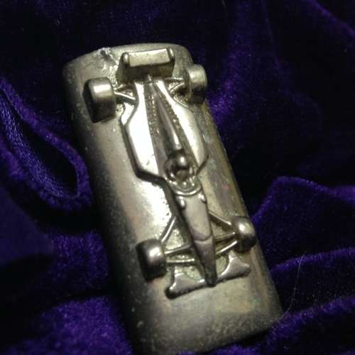 Rare* Novelty *Car Shape Lighter Holder RENAULT silver tone