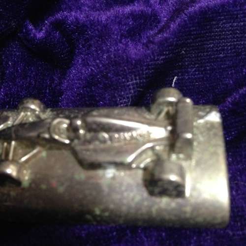 Rare* Novelty *Car Shape Lighter Holder RENAULT silver tone