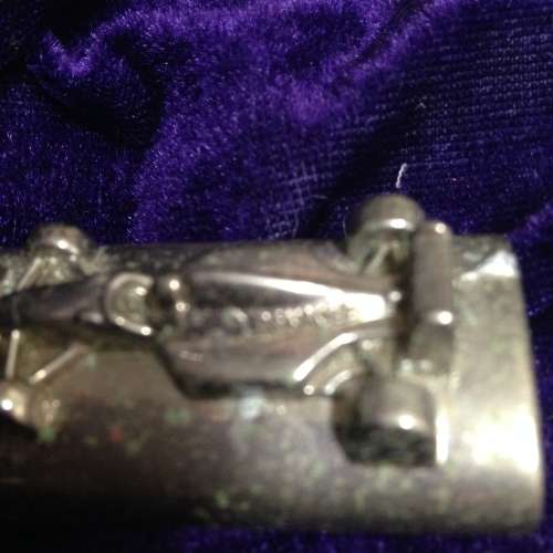 Rare* Novelty *Car Shape Lighter Holder RENAULT silver tone