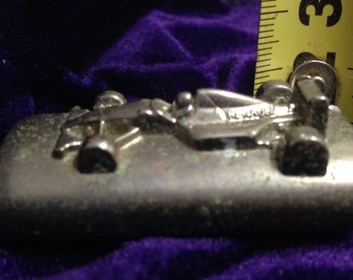 Rare* Novelty *Car Shape Lighter Holder RENAULT silver tone