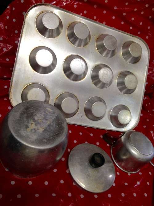 3 lovely Vintage metal item  !!Lets Bake !!items*GREAT COUNTRY HOME DECOR*L@@KatMyBUY NOW*NO WAIT