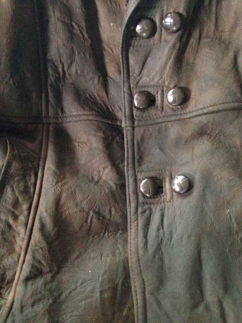 BUFFALO HIDE Genuine +fur lined  double breasted Coat* LOOK At My BUY NOW LISTINGS NO WAITING