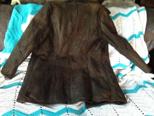 BUFFALO HIDE Genuine +fur lined  double breasted Coat* LOOK At My BUY NOW LISTINGS NO WAITING