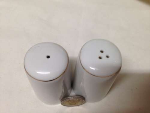 2 Condiment Shakers Salts British Souvenirs LOOK At My BUY NOW Listings NO WAITING