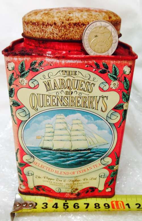Tea Tin MARQUESS of QUEENSBERRYS selected Blend of Indian look at All My BUY NOW*NO WAITING