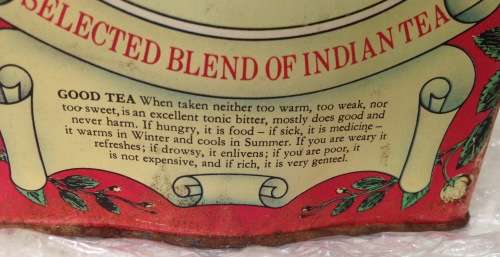 Tea Tin MARQUESS of QUEENSBERRYS selected Blend of Indian look at All My BUY NOW*NO WAITING