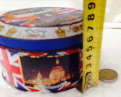 2  TINS British tourist scenes and Queen ElizaTins distressed LOOK At My BUY NOW listings NO WAITING