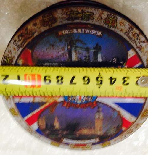 2  TINS British tourist scenes and Queen ElizaTins distressed LOOK At My BUY NOW listings NO WAITING