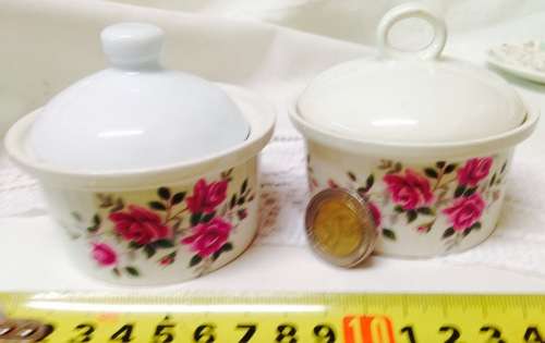 2 Bowls + 2 lids not original WEDGEWOOD - CHINTZ - Pink  ROSES  ENGLAND
