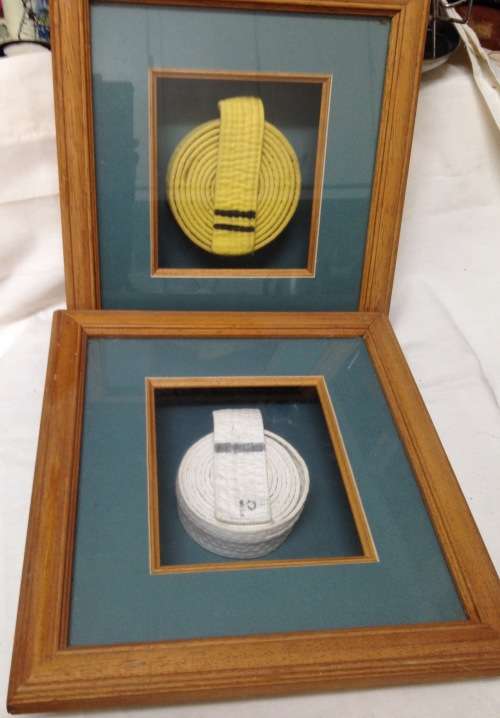 2 BOX FRAMES Karate belts LOOK At My BUY listings NO WAITING