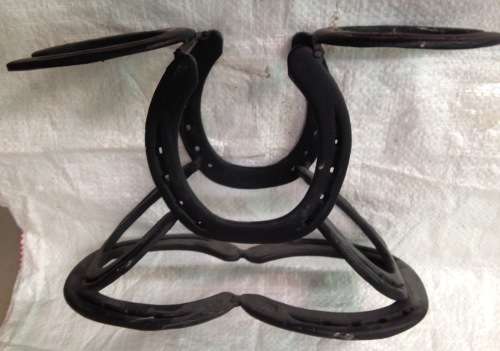IRON WINE &GLASS -8 HORSE SHOE,s LOOK At My BUY NOW LISTINGS NO WAITING