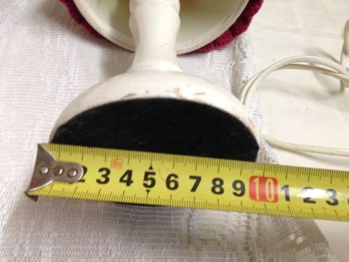 Lamp base Wood +Shade -Working Crochet flower*MOP buttons LOOK At My BUY NOW items NO WAITING