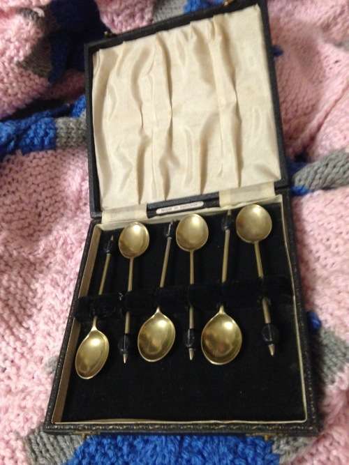 6 Coffee Bean Spoons Epns Silver Plated  *GREAT COUNTRY HOME DECOR*L@@KatMyBUY NOW*NO WAITIN