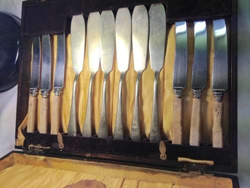 12 mix EPNS  Cutlery + Canteen Wood *Damage LOOK at My BUY NOWitemsNO WAITING