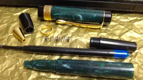 Fabulous Set *Marbled Fountain Iridium NibGermany&2READ*GREAT COUNTRYHomeDecor*L@@Kat MY 900 BUYNOW
