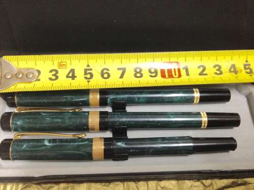 Fabulous Set *Marbled Fountain Iridium NibGermany&2READ*GREAT COUNTRYHomeDecor*L@@Kat MY 900 BUYNOW