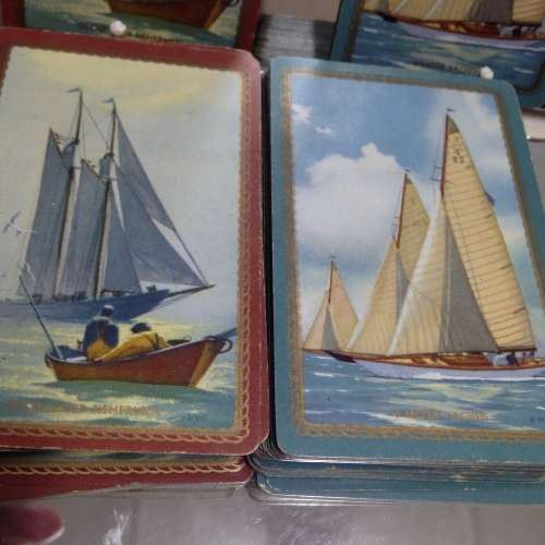 Wood Box Oriental + 2 PK. PLAYING cards 2 Assorted LOOK At My BUY NOW*NO WAITING