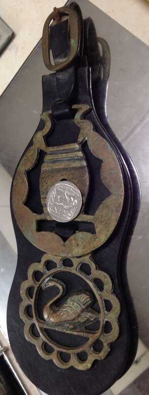 Leather strap has horses chest Brasses on LooK at My BUY NOW itemsNO WAITING