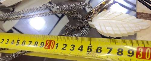 Genuine MOTHER Of Pearl Leaf Metal Chilli on Chains