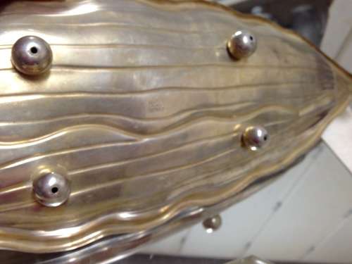 EPNS 1  Bedford plate Dish Bun Feet +1 Stein lid see through glass bottom