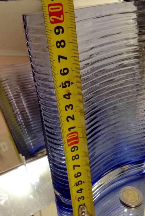 VASE CoboltGlassGraduatinglighterHorizontal RibL@@K atMy BUY NOW*NO WAITING*GREAT COUNTRY HOME DECOR